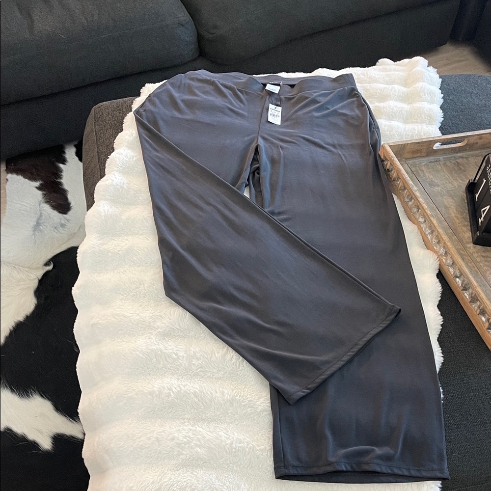 Express Charcoal Wide Leg Pants